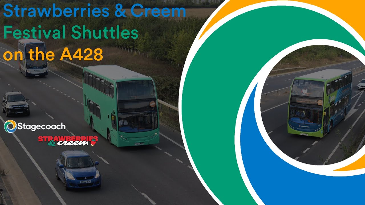 Stagecoach East Strawberries & Creem Festival Shuttles on the A428