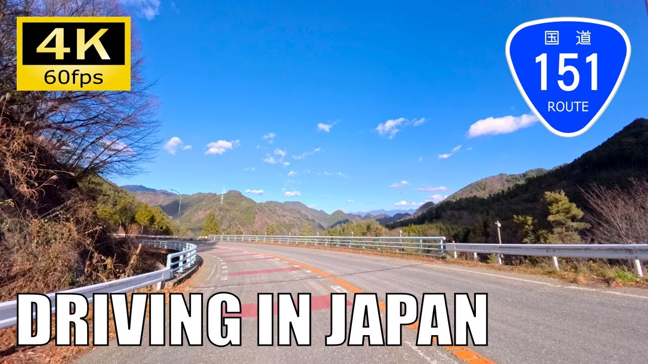 【Driving in Japan】National Route 151 : Toei, Aichi - Anan, Nagano [Insta 360 Ace Pro 4K60P]