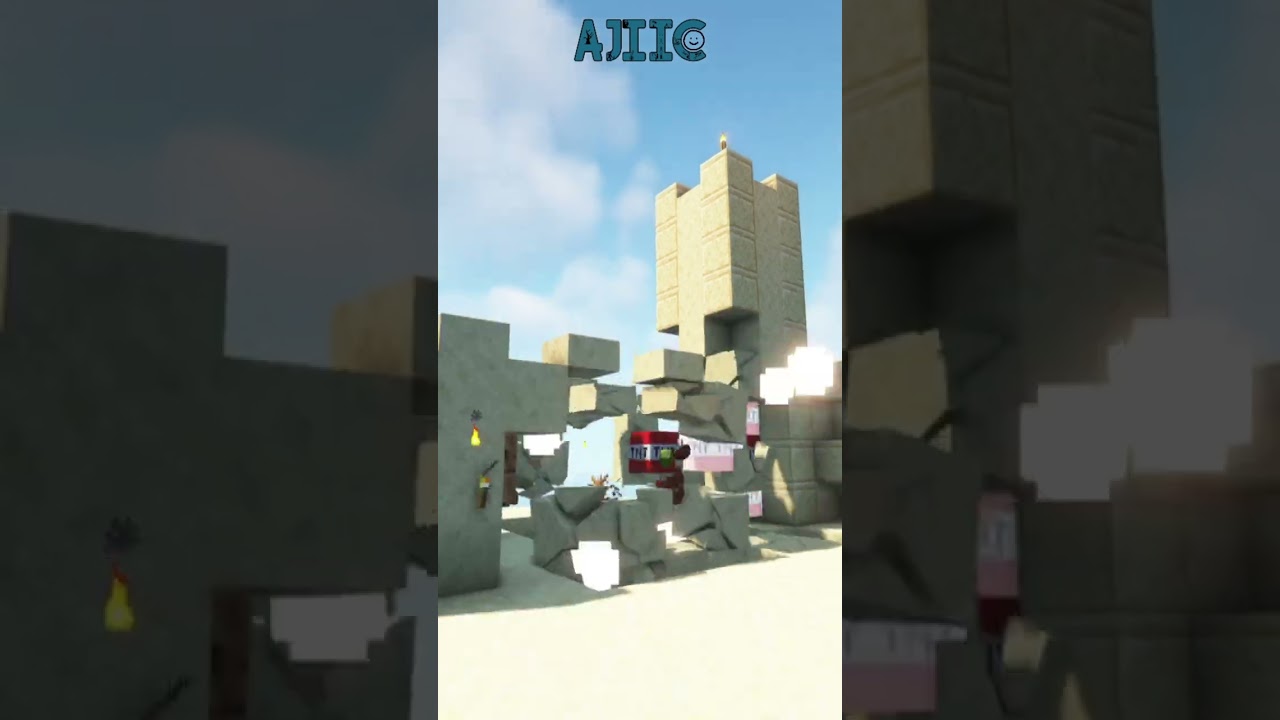 💥 ULTIMATE Minecraft Villager House Destruction! TNT, Chain Reactions, Traps & Physics Mod 🏠 Shorts