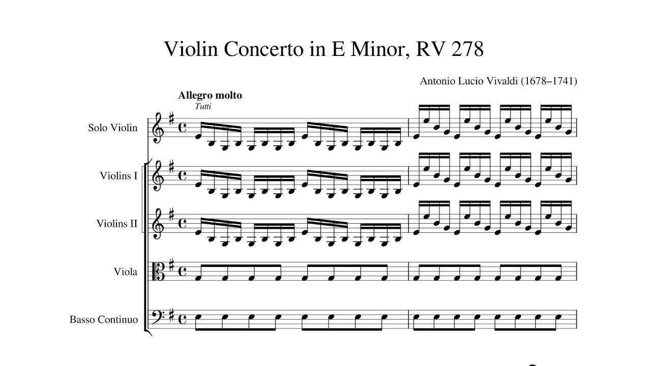 Vivaldi: Violin Concerto In E Minor, RV 278: I-III (Venice Baroque Orchestra, Giuliano Carmignola)