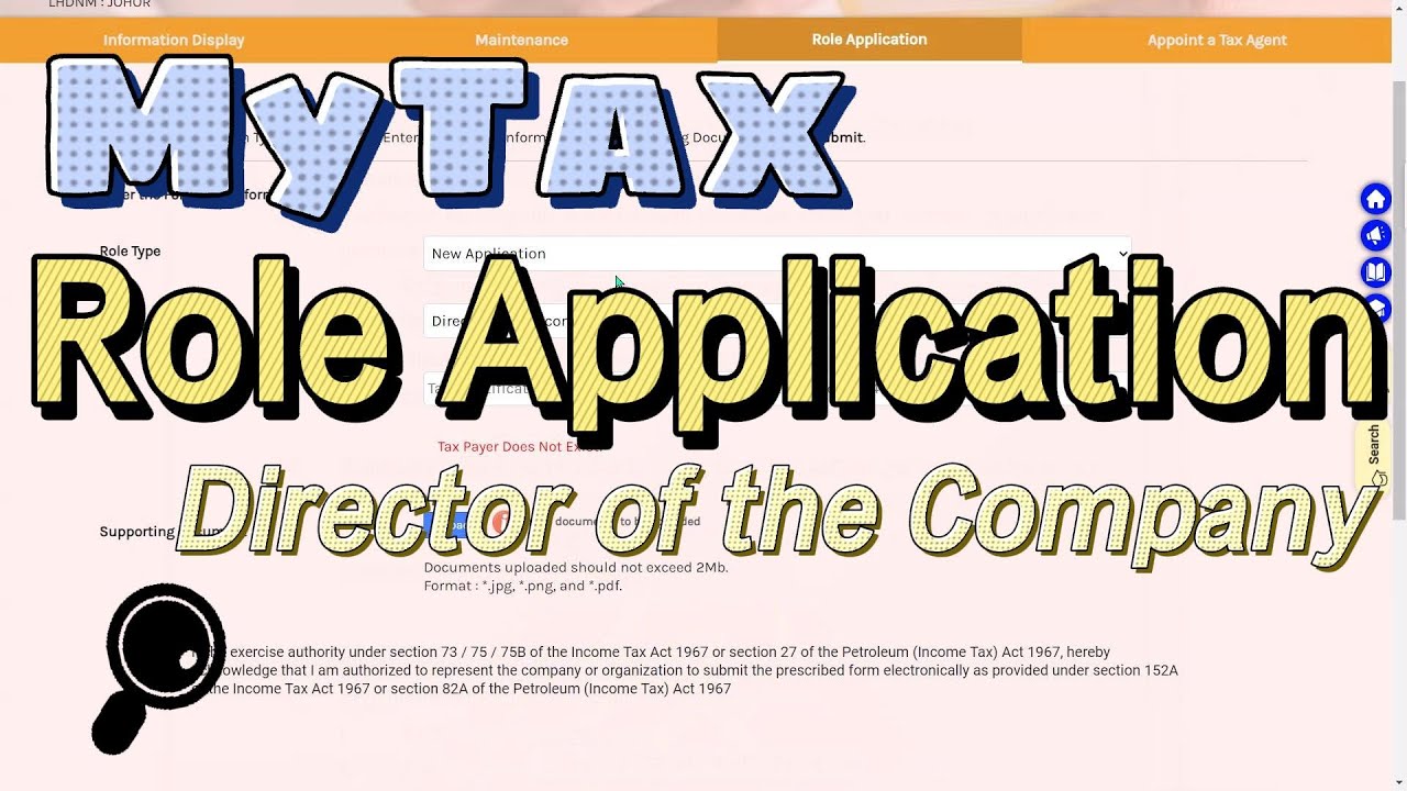 MyTax [STEP BY STEP] Add Director in Role Selection MyTax
