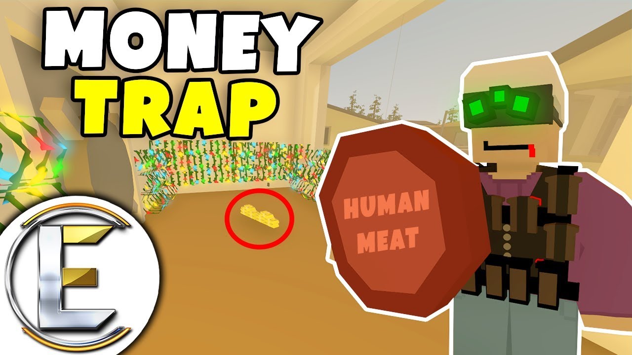Money Trap - Unturned Roleplay (Cannibal With A Trap, Money On Slippy Floor!)