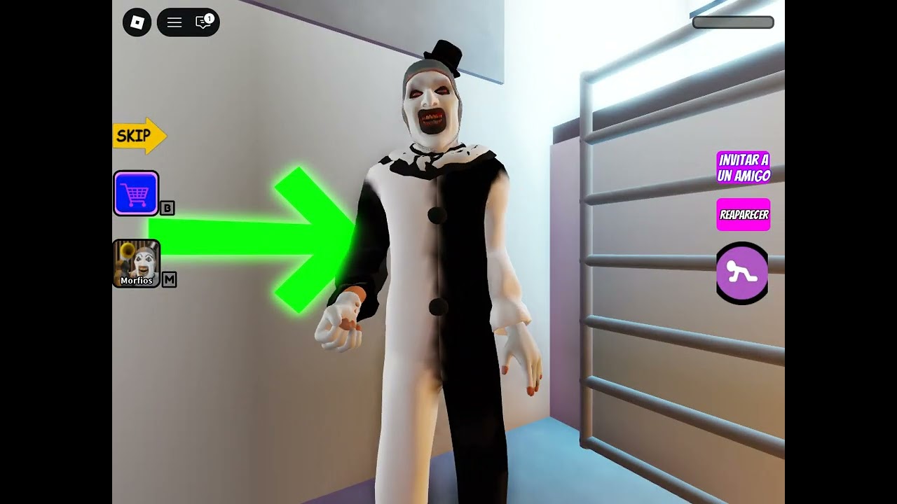jugando a un juego de terror