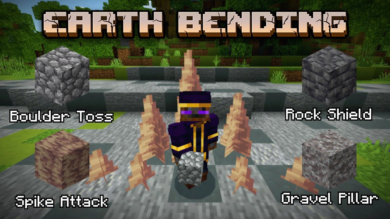 Become an Earth Bender in Minecraft! (Bedrock Command Tutorial)