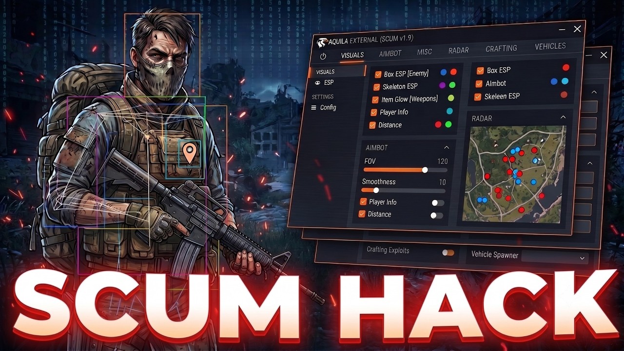 SCUM Hack 2026 Free Download | Undetected Aimbot, ESP, Wallhack & Cheat Menu