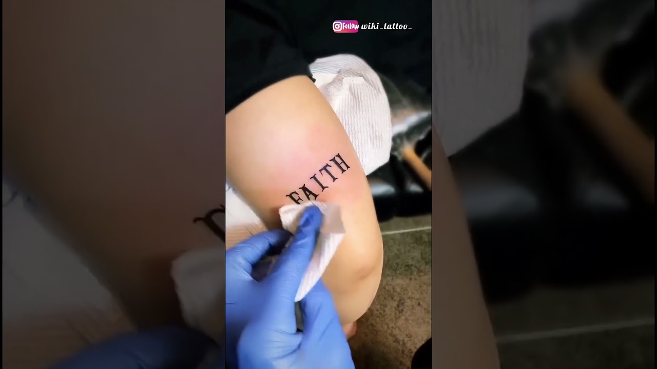 Faith Tattoo Design 💞Watch full tutorial #wikitattoo #youtubeshorts #shortvideo #tattoo #viral