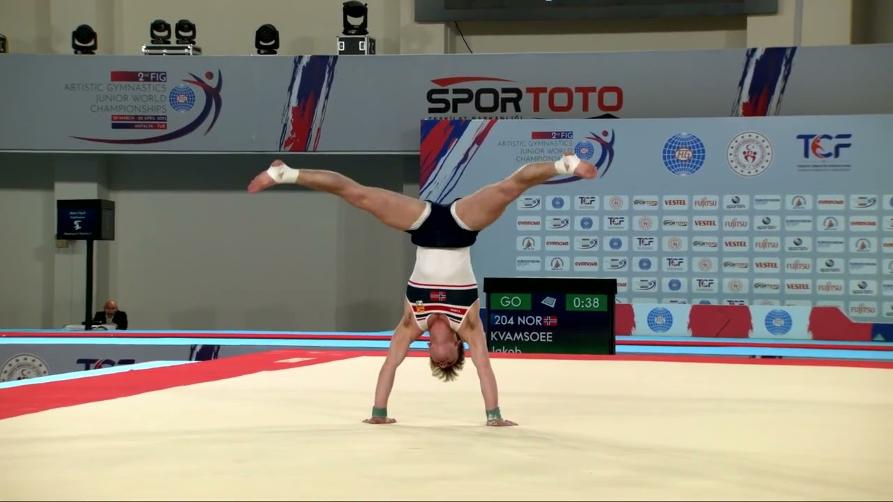 KVAMSOEE Jakob (NOR) - 2023 Artistic Junior Worlds - Qualifications Floor Exercise