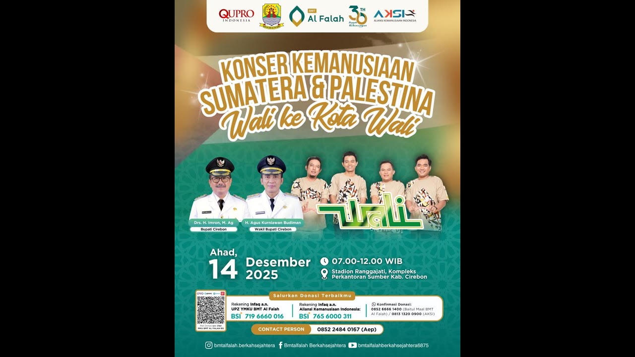 Live Kemanusiaan Untuk Sumatera & Palestina Wali ke Kota Wali