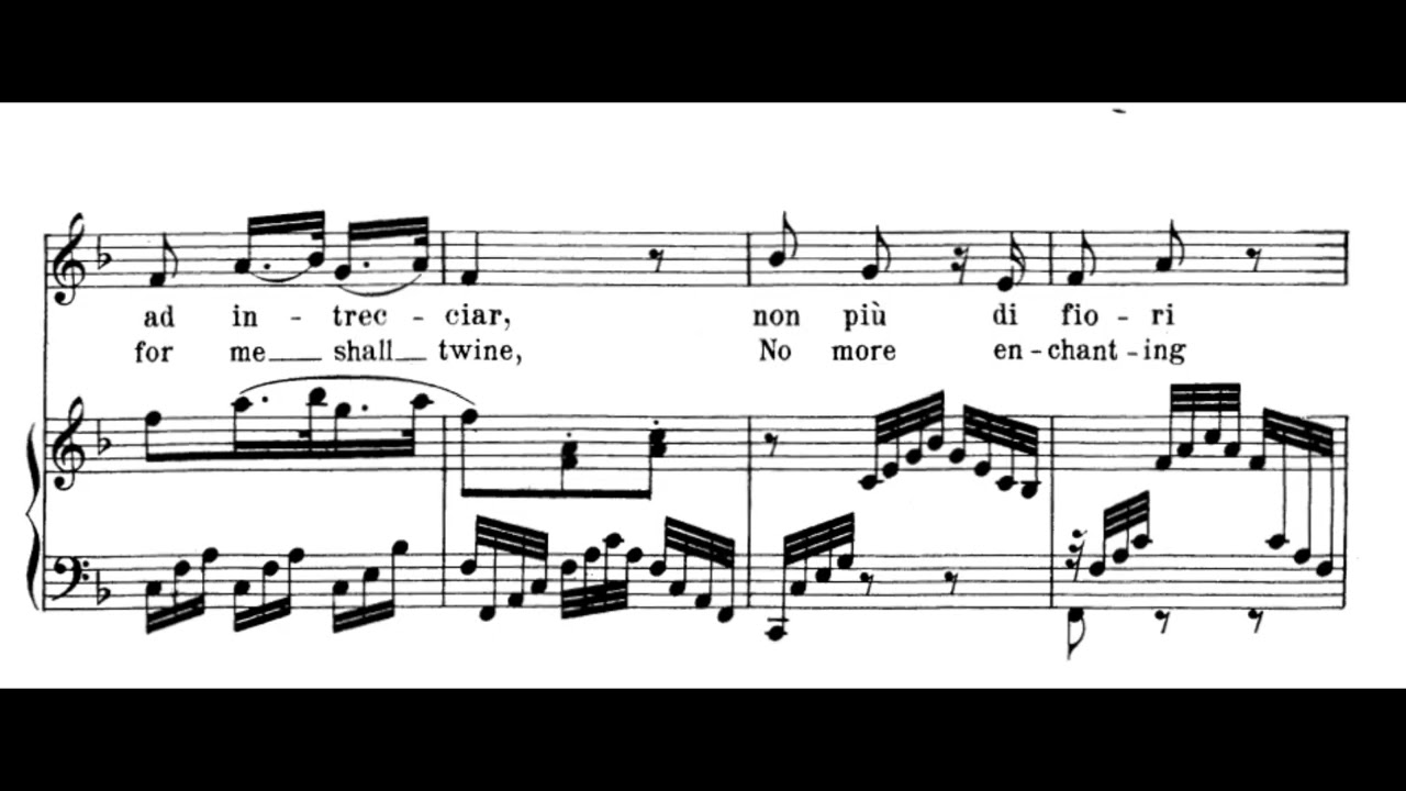 Non più di fiori (La clemenza di Tito - W.A. Mozart) Score Animation
