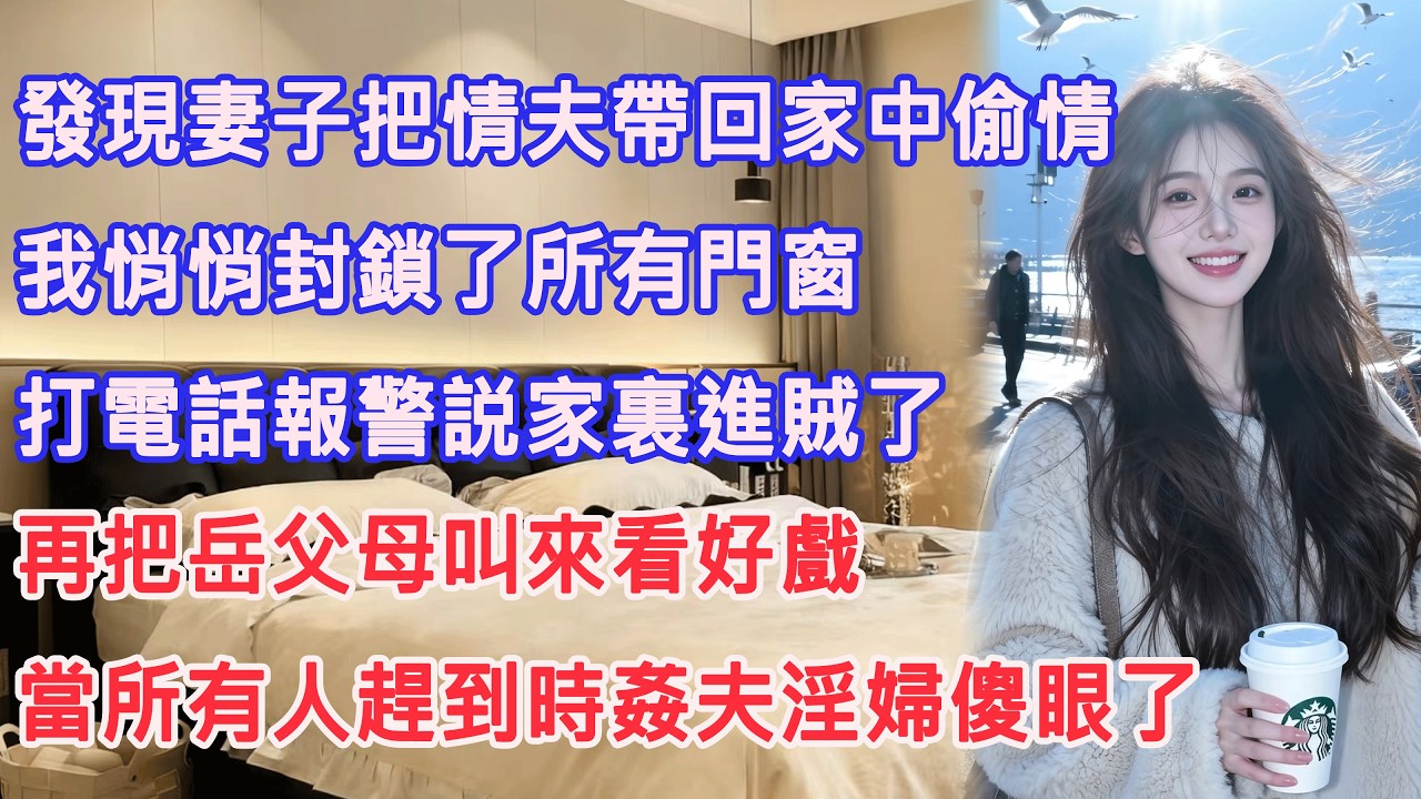 發現妻子把情夫帶回家中偷情，我悄悄封鎖了所有門窗，打電話報警説家裏進賊了，再把岳父母叫來看好戲，當所有人趕到時姦夫淫婦傻眼了。