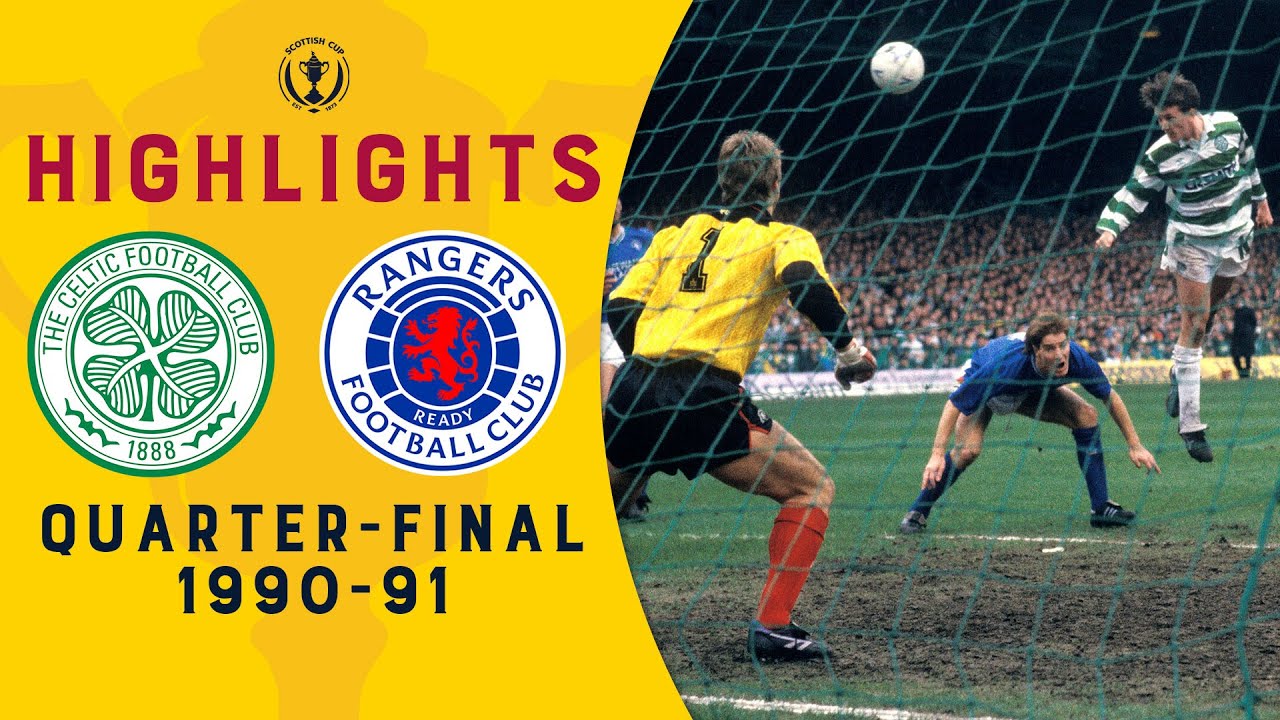 FOUR Red Cards 🟥  | Celtic 2-0 Rangers | Scottish Cup Quarter-Final 1990-91