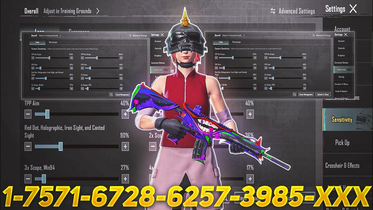 New Update 4.5⚡Best Sensitivity code + Control Settings Pubg Mobile/Bgmi Sensitivity 2026