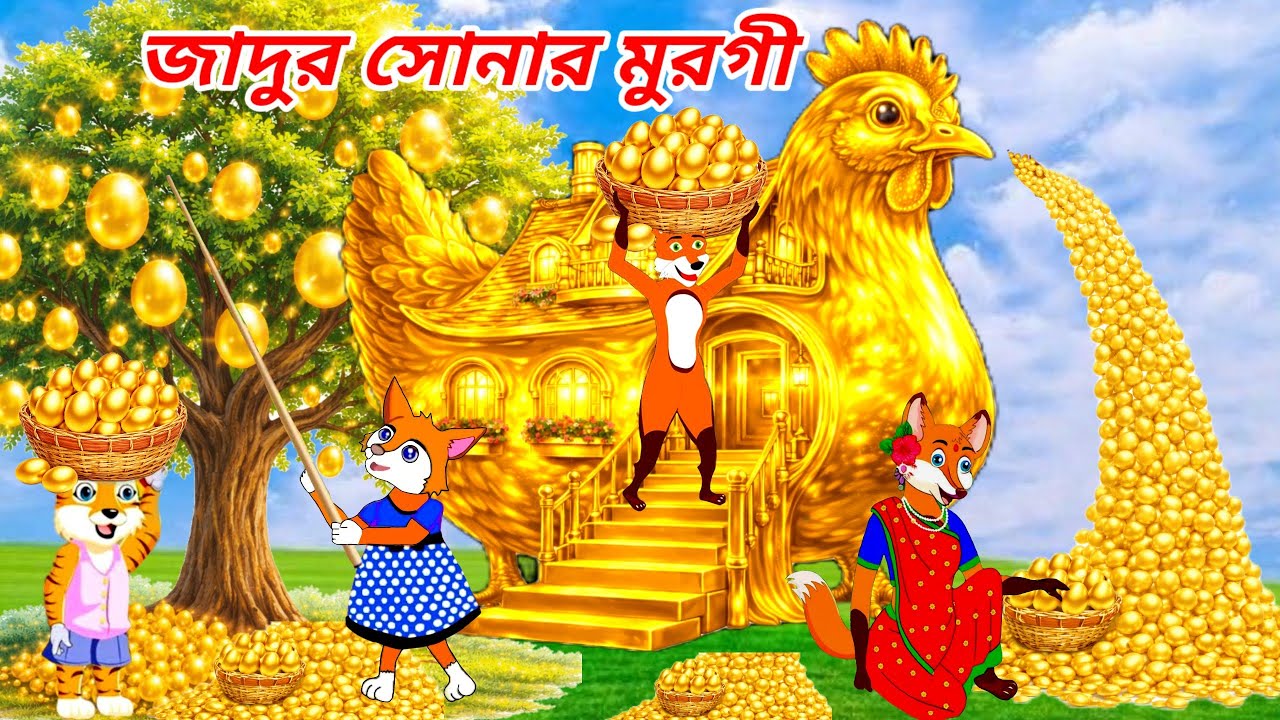 জাদুর সোনার মুরগী l Jadur Sonar Has l New Fox Cartoon l Moral Story l bangla cartoon l cartoon ghori
