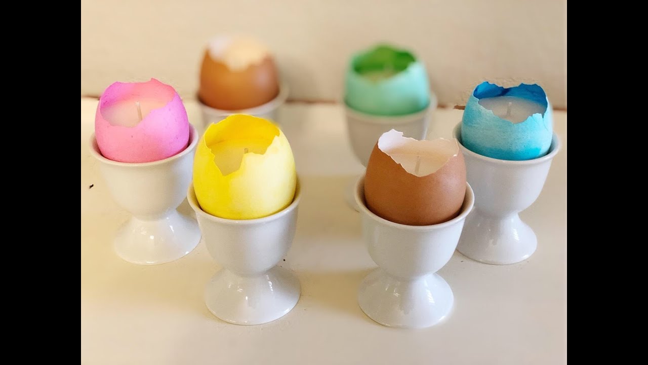 How to Make Candles Using Real Eggshells (a candle making tutorial)