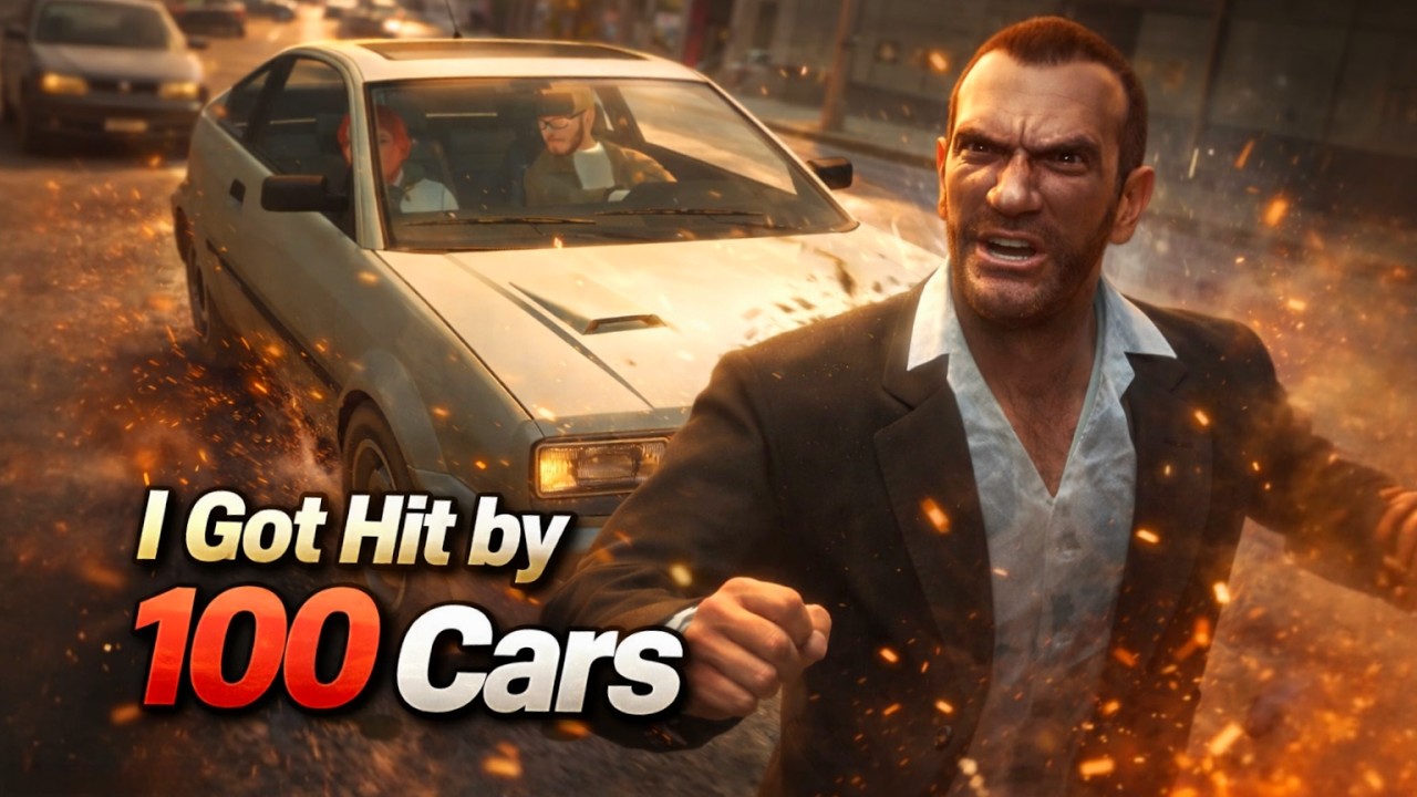 Меня сбили 100 машин в GTA 4! 💥