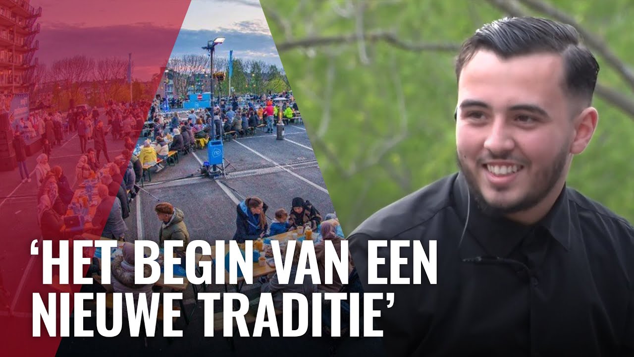 Ruim duizend gasten bij iftar op parkeergarage in Osdorp