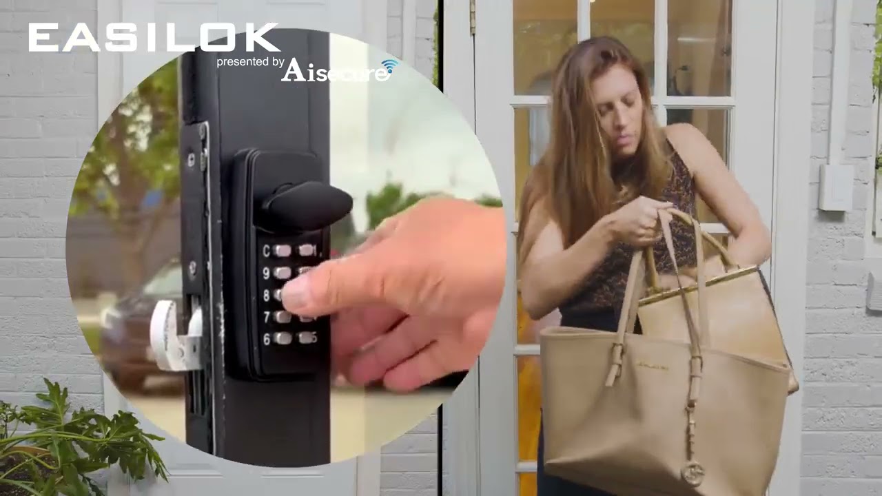 keyless keypad lock-100% replacement-No drilling(storefront door lock)