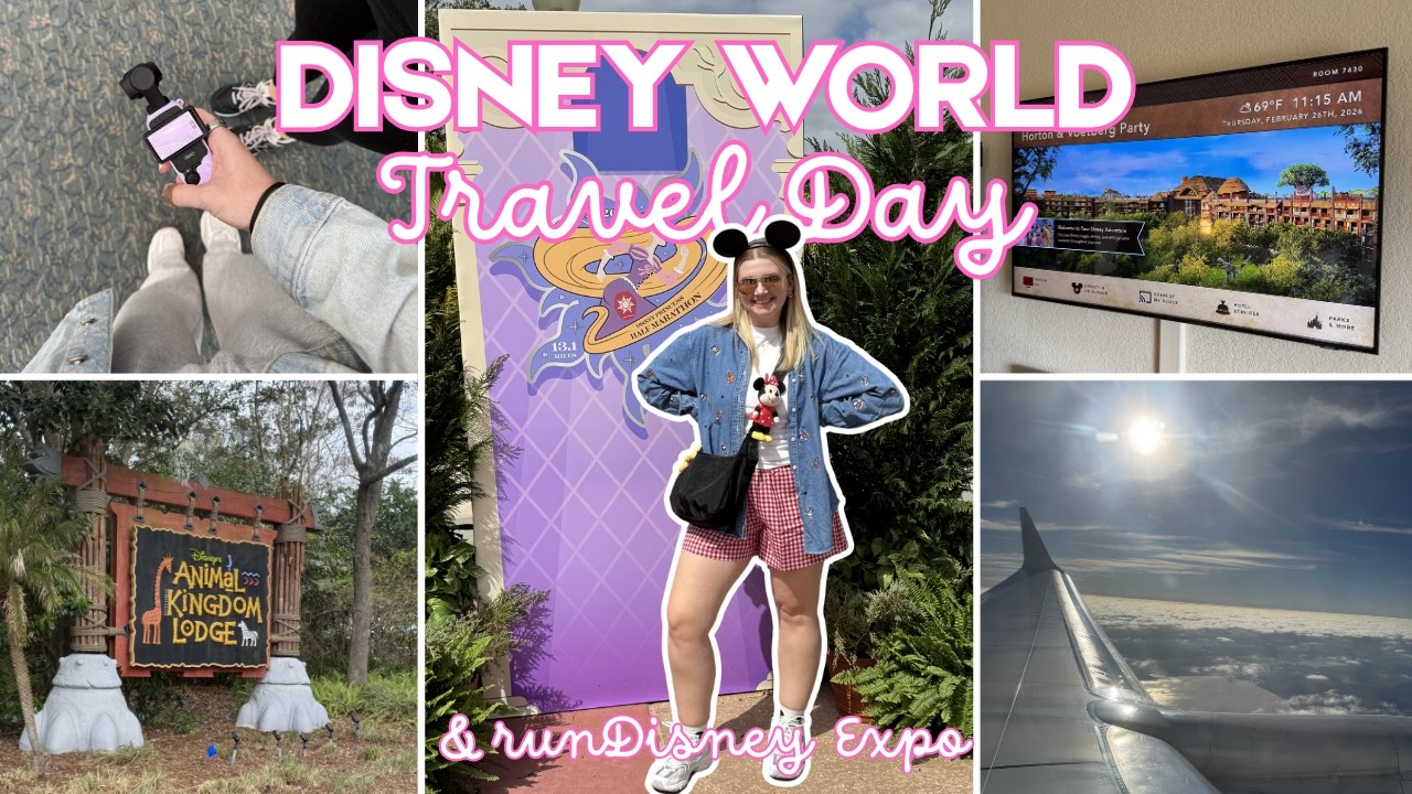 WALT DISNEY WORLD Vlog 🏰✨| travel day, airport, animal kingdom lodge, + rundisney expo 🧳👟