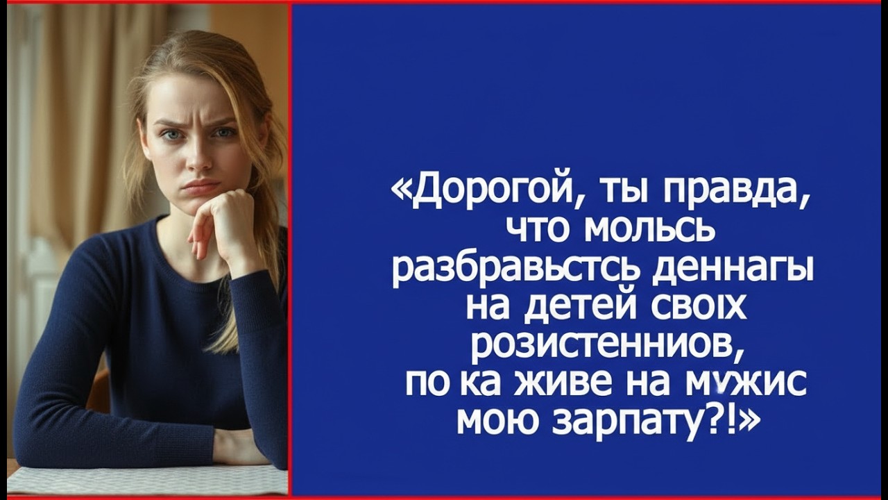 «Дорогой, ты серьёзно решил раздавать деньги своей родне, живя за мой счёт?