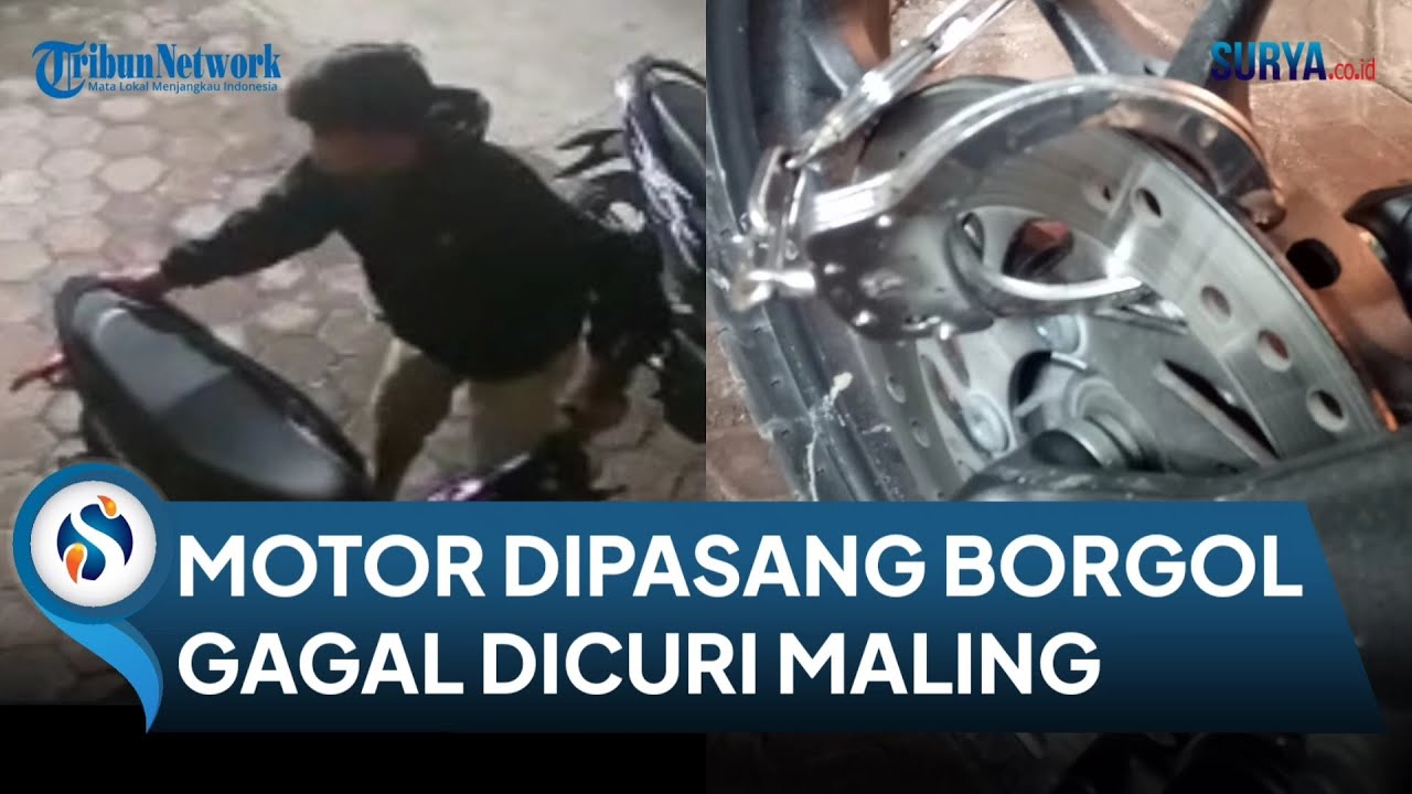 Motor Satpam di Gresik Gagal Dicuri Karena Dipasang Borgol
