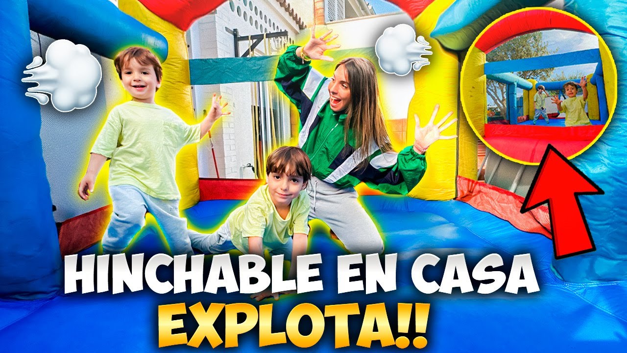 Montamos un CASTILLO HINCHABLE en el JARD&Iacute;N DE CASA y *explota*
