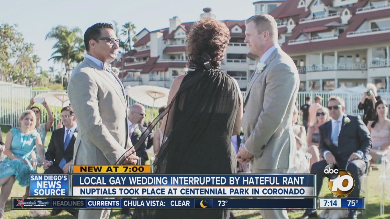 Gay wedding interrupted by hateful rant