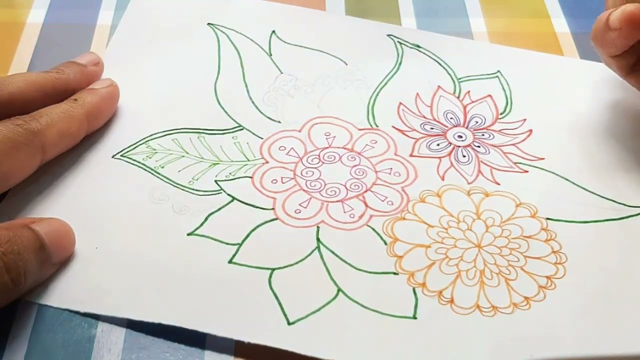Easy Zentangle Patterns for Beginners - FLOWERS