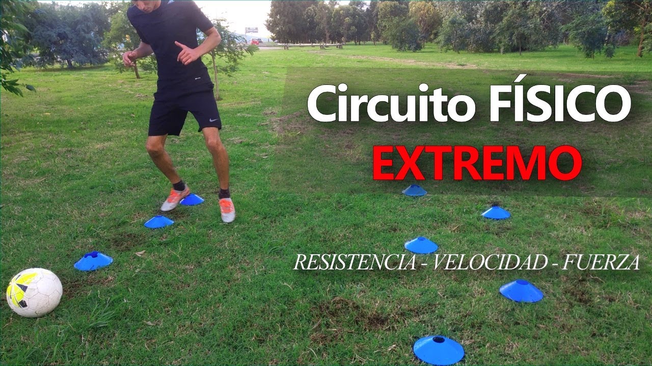 CIRCUITO FÍSICO EXTREMO PARA FÚTBOL 🔥 - Entrenamiento de resistencia, velocidad y fuerza