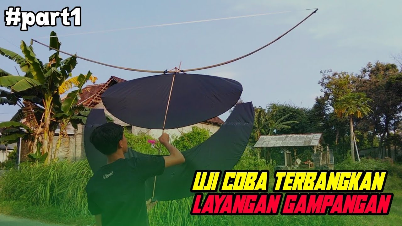 UJI COBA TERBANGKAN LAYANGAN GAMPANGAN MILIK SI AJI DERMOJAYAN SRENGAT BLITAR PART 1