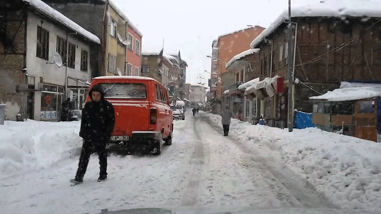 Erfelek ilçe merkezini kar'da sizler için gezdik