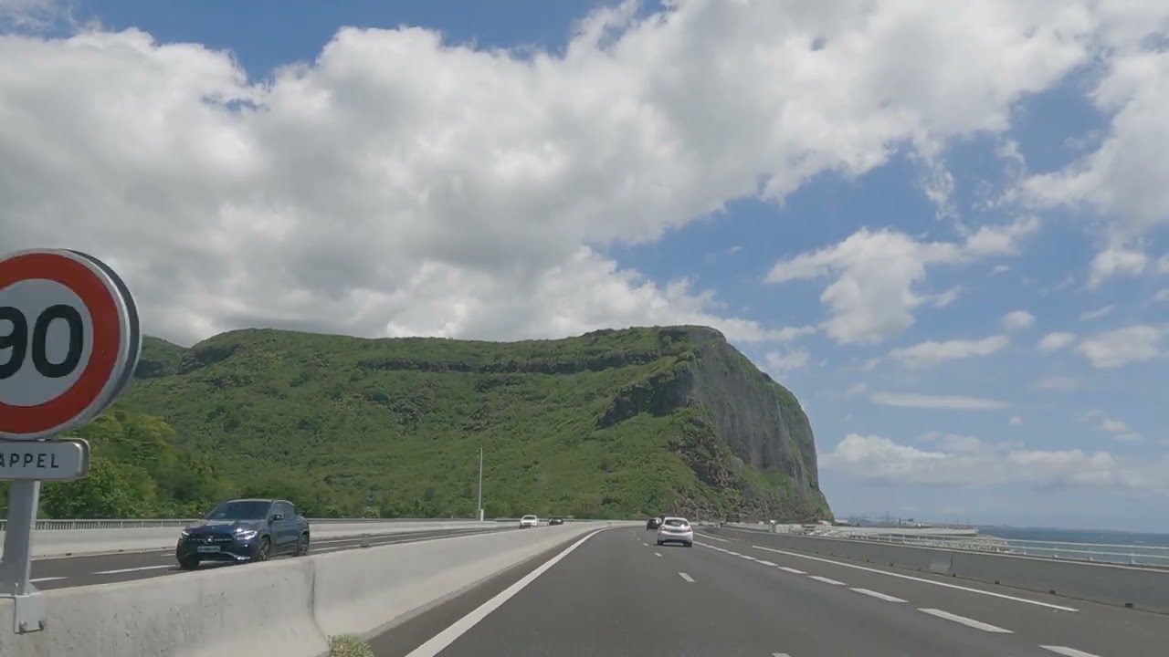 Île de la Réunion, nouvelle route du Littoral (NRL) Mars 2025
