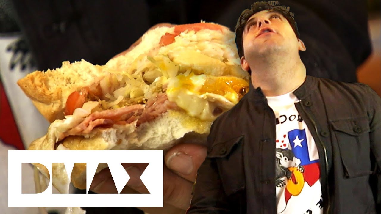 Адам посещает место рождения оригинального сэндвича с начинкой | Man V Food