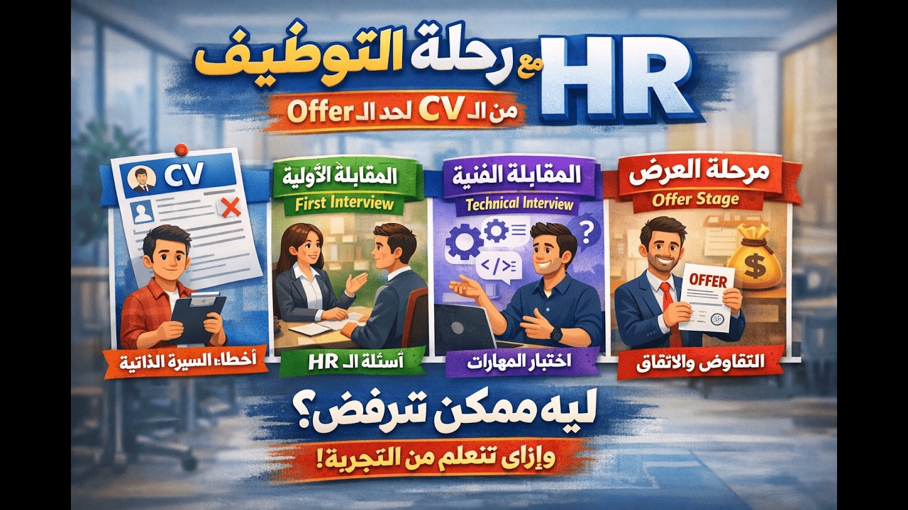 2️⃣ سر التعيين في الشركات 🎯 | الـ HR بيفكر إزاي وإنت تعدّي الأربع مراحل ازاي؟