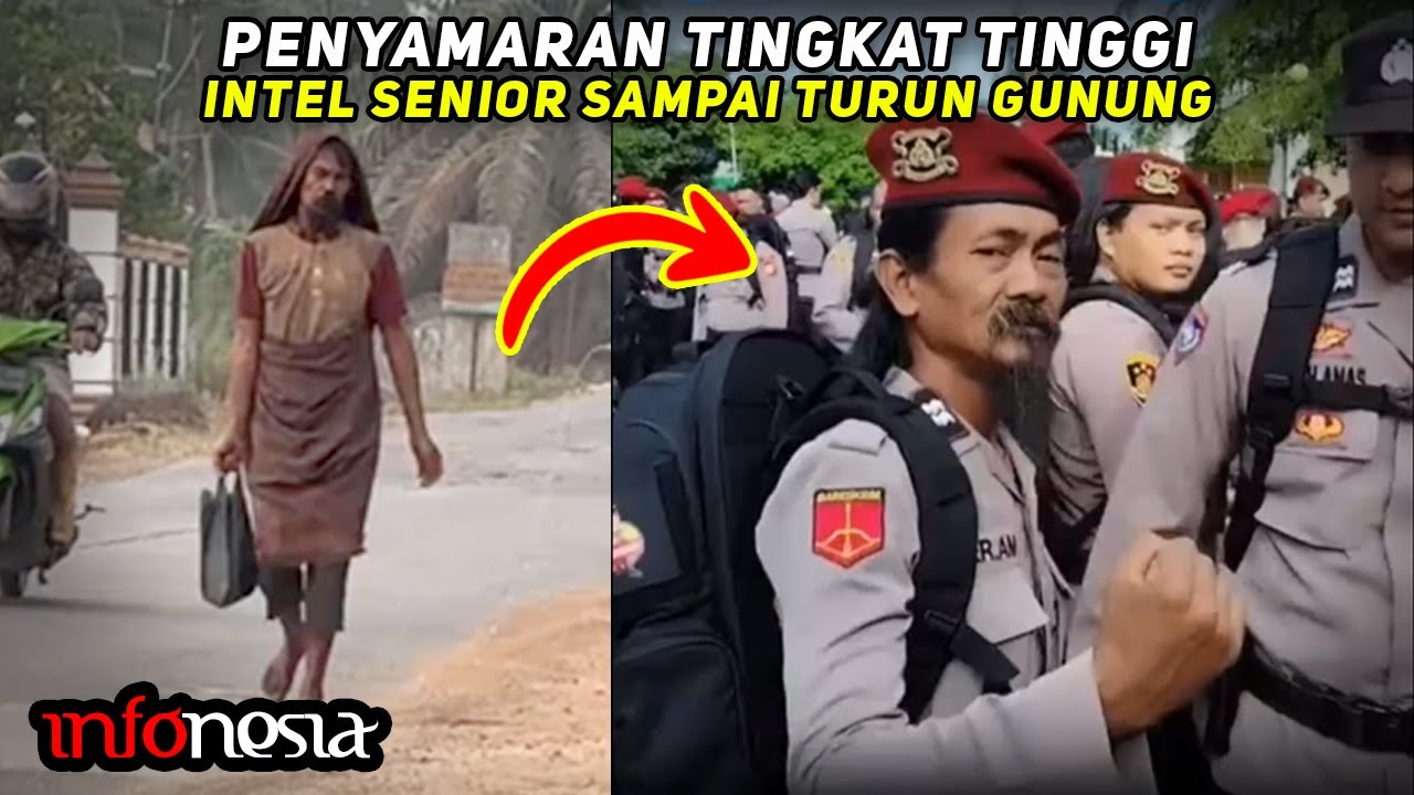 PENYAMARAN SEMPURNA...! Inilah Aksi Penyamaran Intel Polisi Tertangkap Kamera
