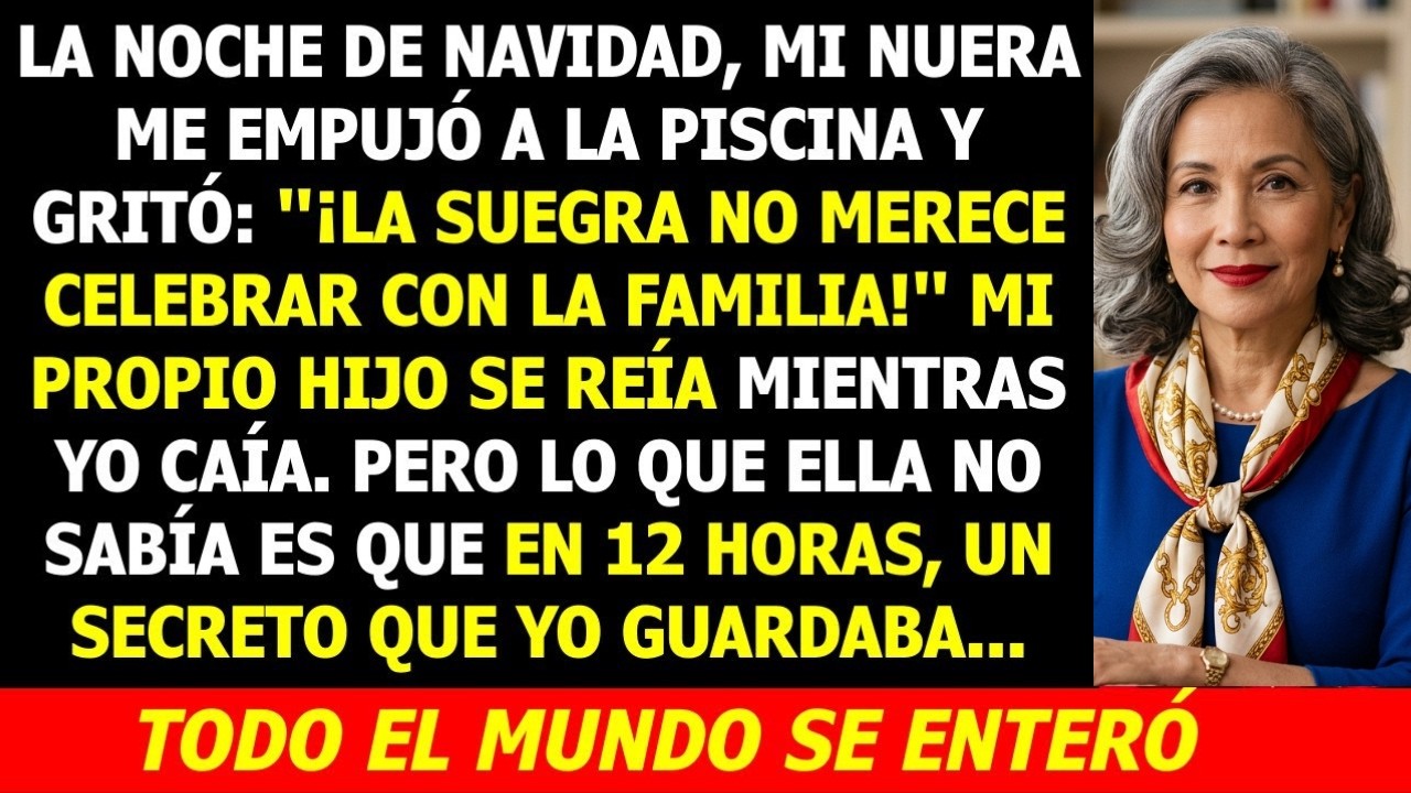 Me Empujaron a la Piscina en Navidad. Mi Propio Hijo se Rió... Pero 12 Horas Después...