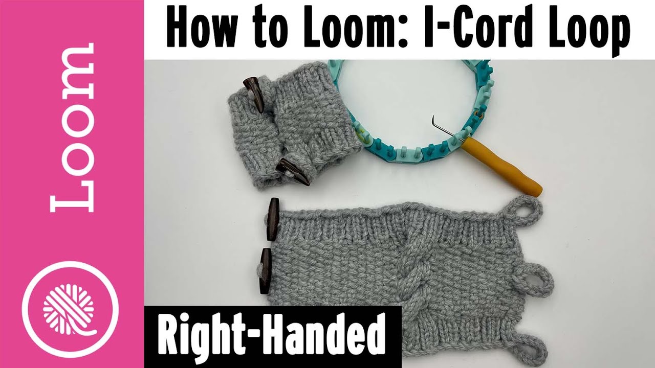 Loom Knit i-cord Loops - 3 ways (for Coffee Press Cozy Pattern)
