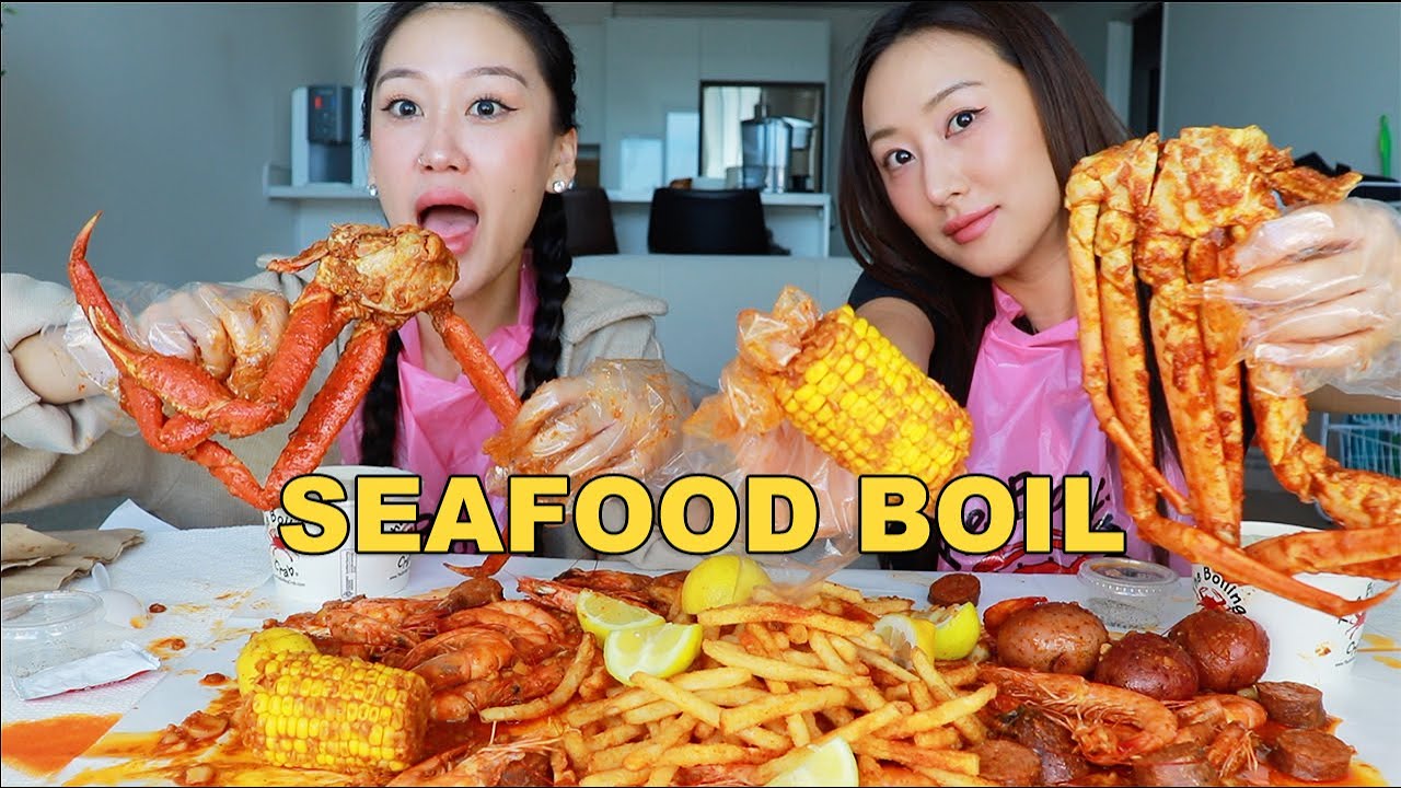 SEAFOOD BOIL MUKBANG 🦀🌽
