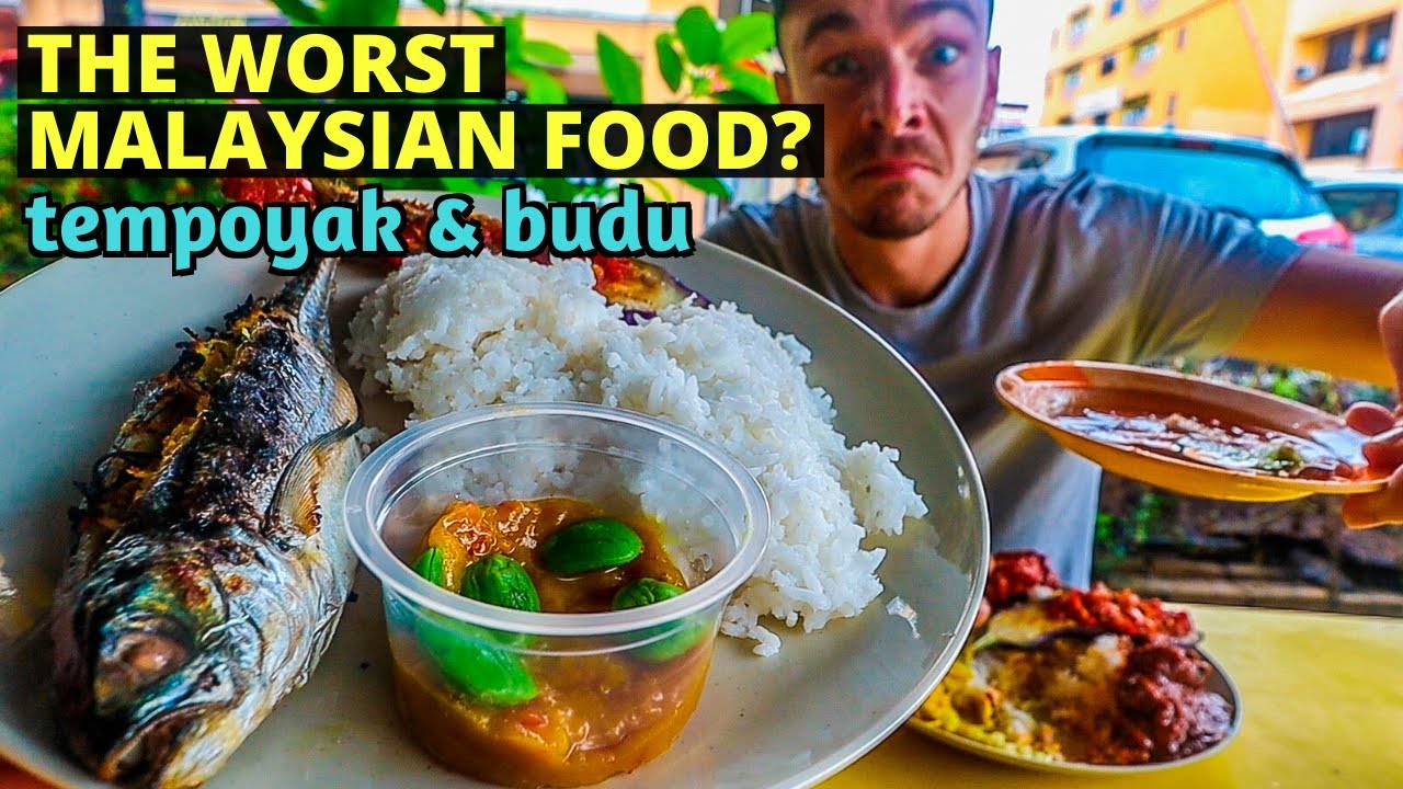 First time trying TEMPOYAK and BUDU (fermented durian and anchovies) - MALAYSIAN FOOD in Terengganu