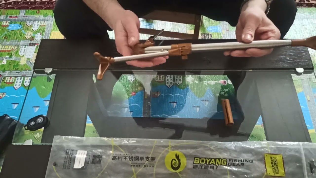 Телескопический держатель для удочки.