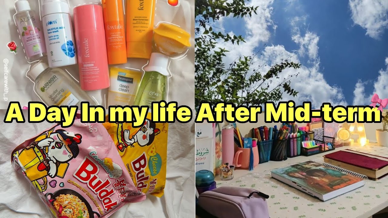 A Day In My Life♡| After mid-terms💌🫧🌟| indian aesthetic 🦋| Ft. Shopping 🛍️, food🍜,Study🧸| 