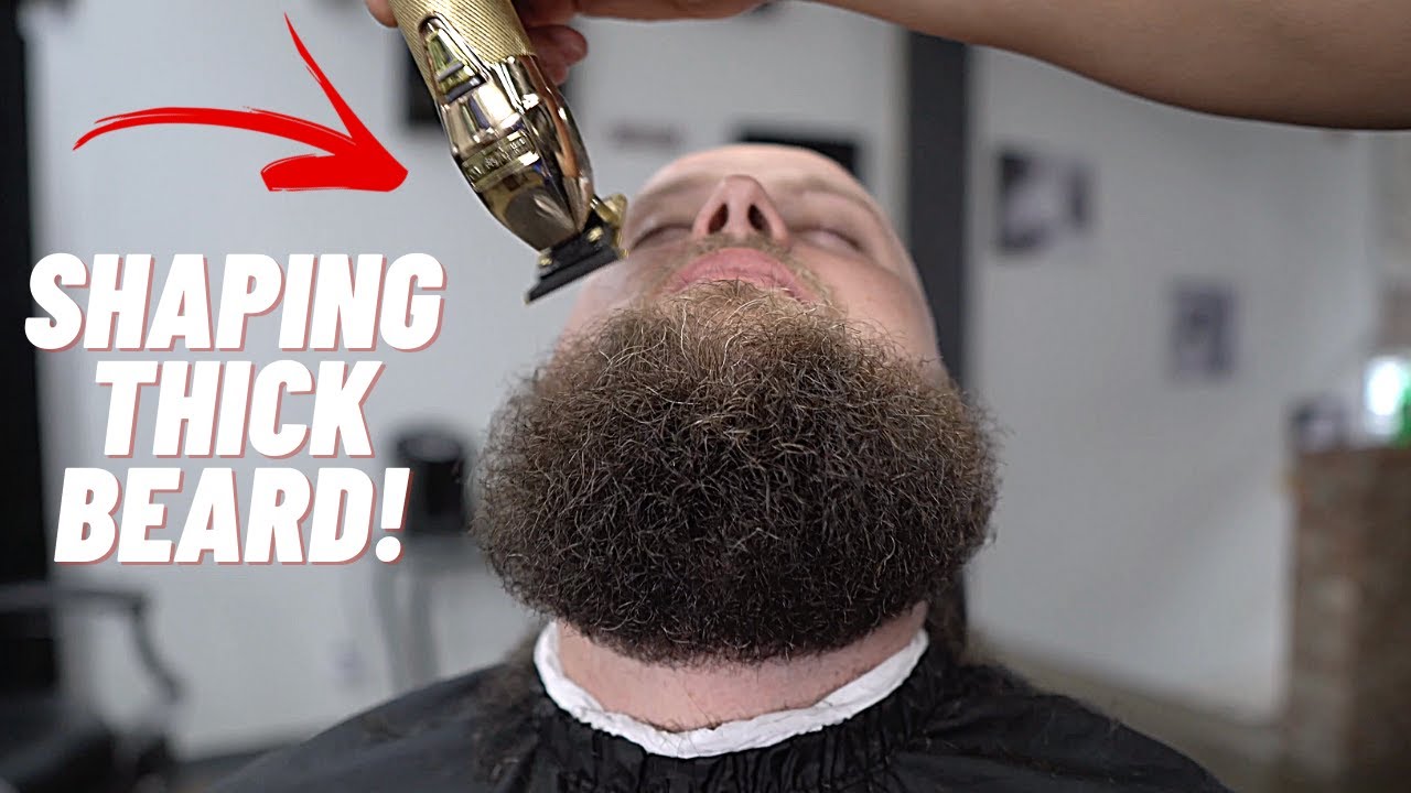 How To Shape A Thick Beard Shaping Beard With Line Up