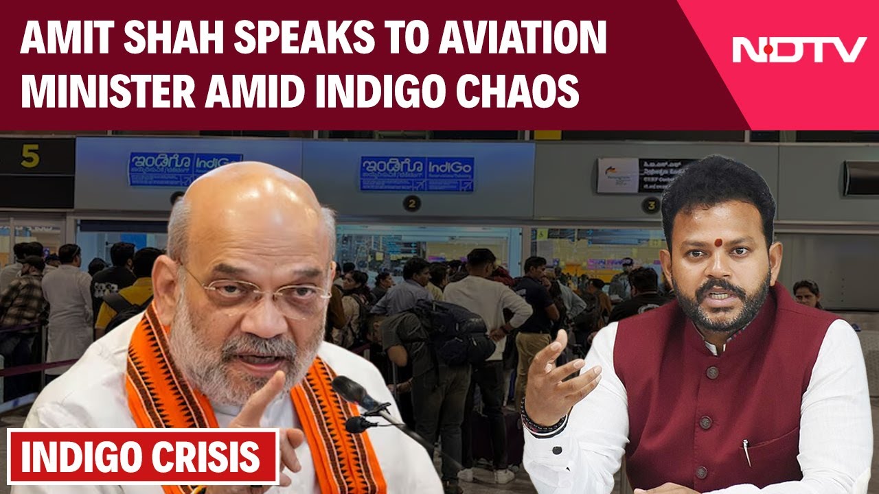 Indigo Flights News | IndiGo Flights Disruption: Amit Shah Speaks To Civil Aviation Minister