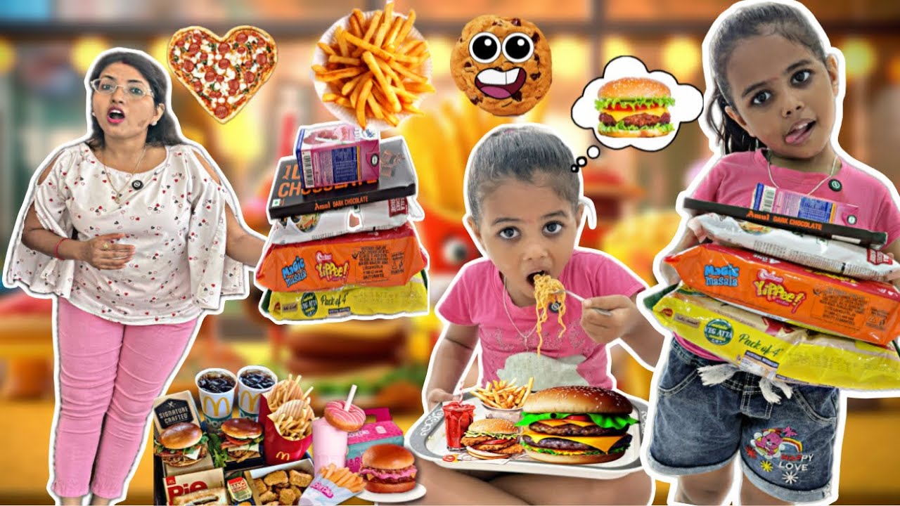 Junk Food Ke Chakkar Me Darshika Nikal Gai Ghar Se Bahar🔥😱|| @Darshikaandmamma 