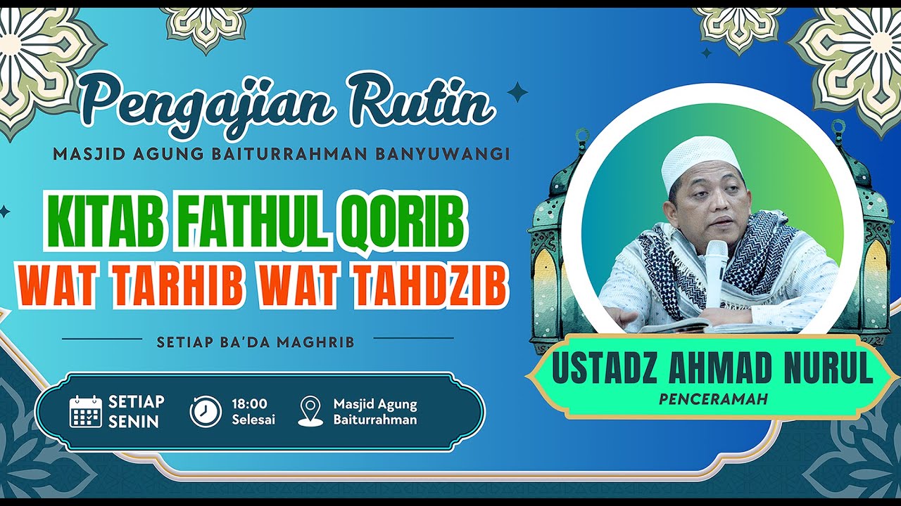 🔴🎥LIVE ❗ PENGAJIAN BA'DA MAGHRIB || Ustadz H Ahmad Nurul Musytaha || Masjid Agung Baiturrahman