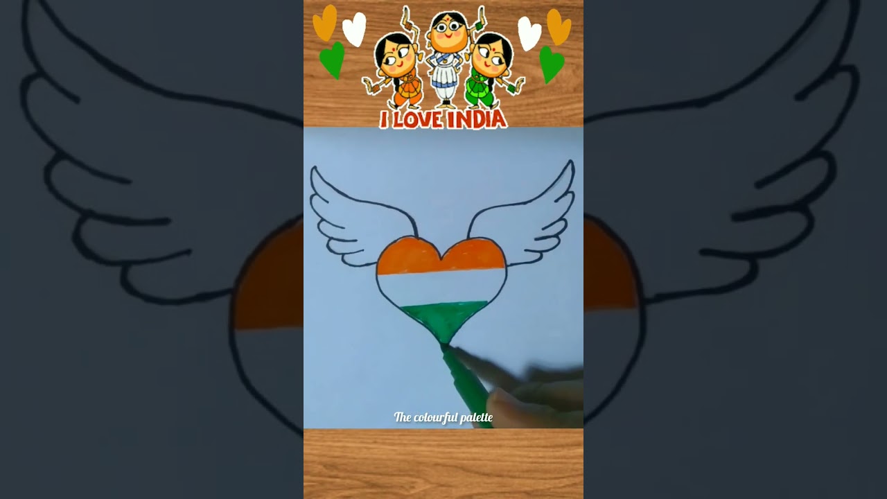 indian flag drawing 🇮🇳/republic day drawing/#republicday/#indianflag/#viral/#shorts