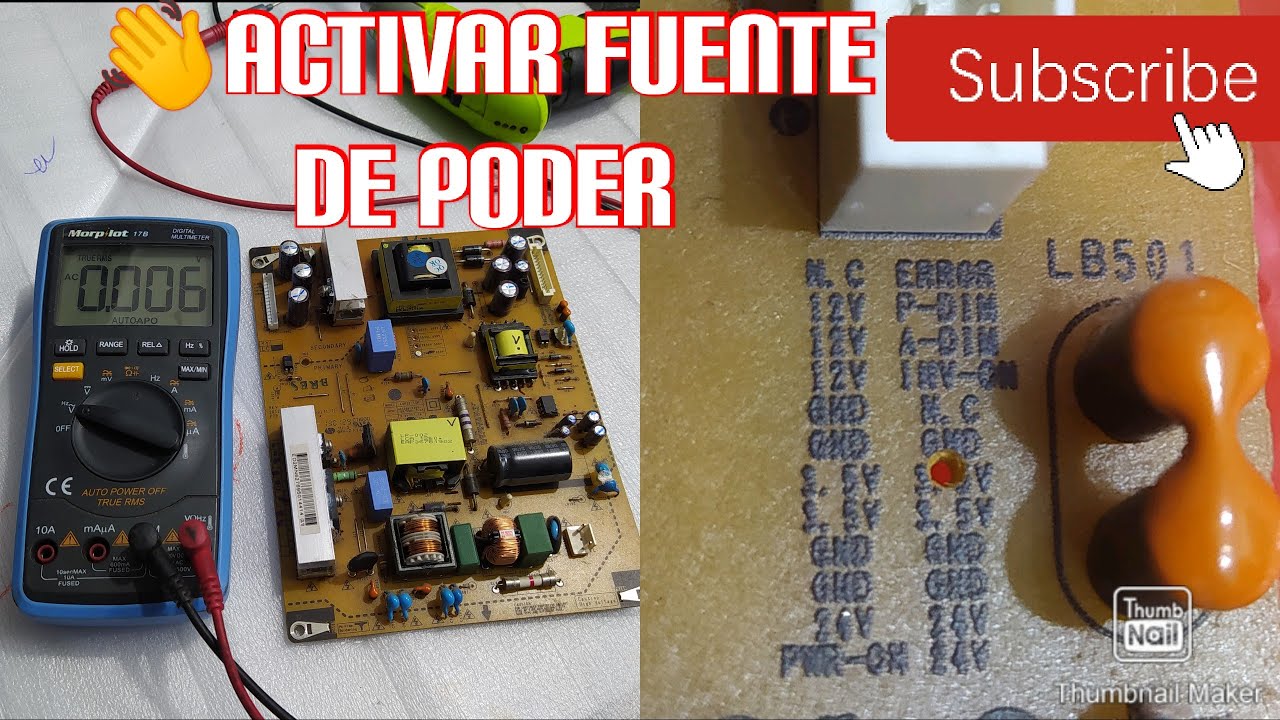 COMO ACTIVAR FUENTE DE PODER LG PASO POR PASO MODEL.32CS410