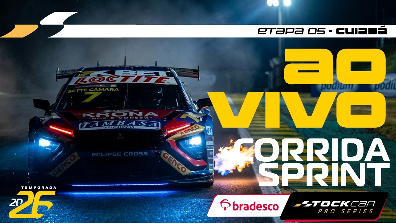 BRADESCO STOCK CAR 2026 AO VIVO | 5&ordf; ETAPA - CORRIDA SPRINT | CUIAB&Aacute;, MT