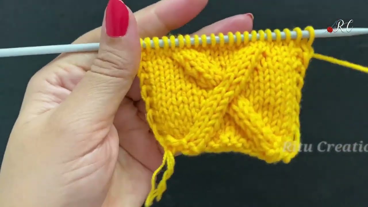 Knitting design pattern in Hindi || step by step video by ritu nagpal