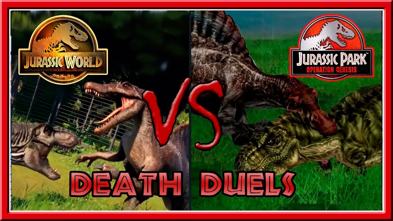Dinosaur Duels | Jurassic Park Operation Genesis VS Jurassic World Evolution 2 (Battle Comparison)