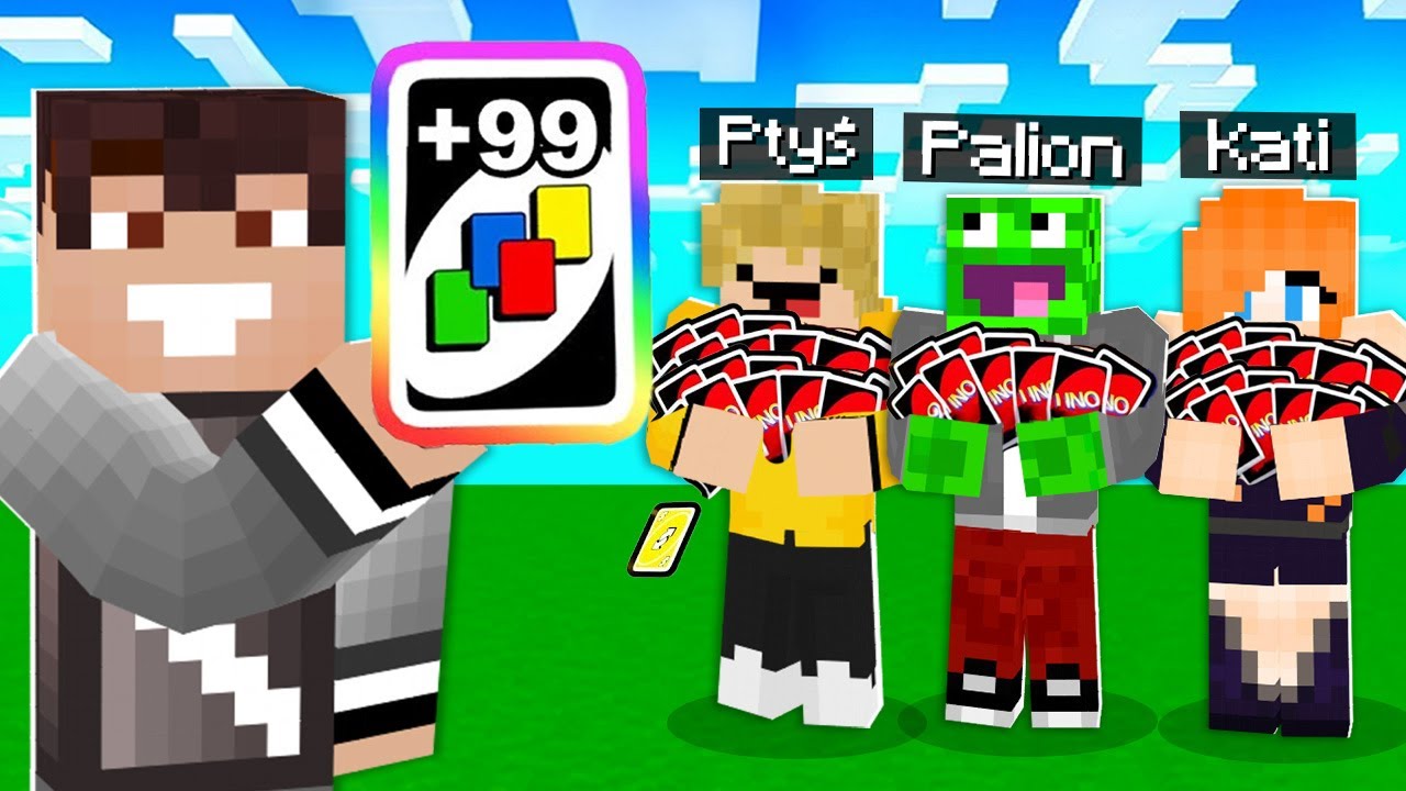 Gramy w UNO z PALION, PTYŚ, KATI w Minecraft